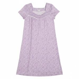 Croft & Barrow Lavender Floral Scroll Nightgown Sleep Dress Large Pintuck Soft